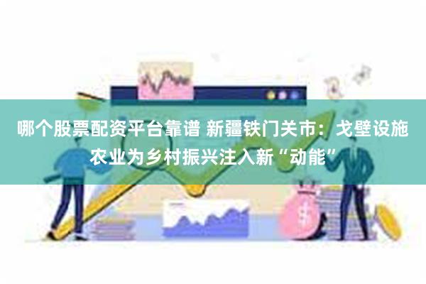 哪个股票配资平台靠谱 新疆铁门关市：戈壁设施农业为乡村振兴注入新“动能”