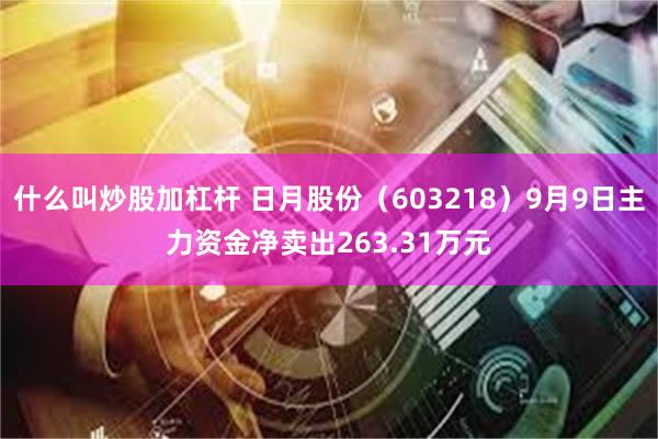 什么叫炒股加杠杆 日月股份（603218）9月9日主力资金净卖出263.31万元